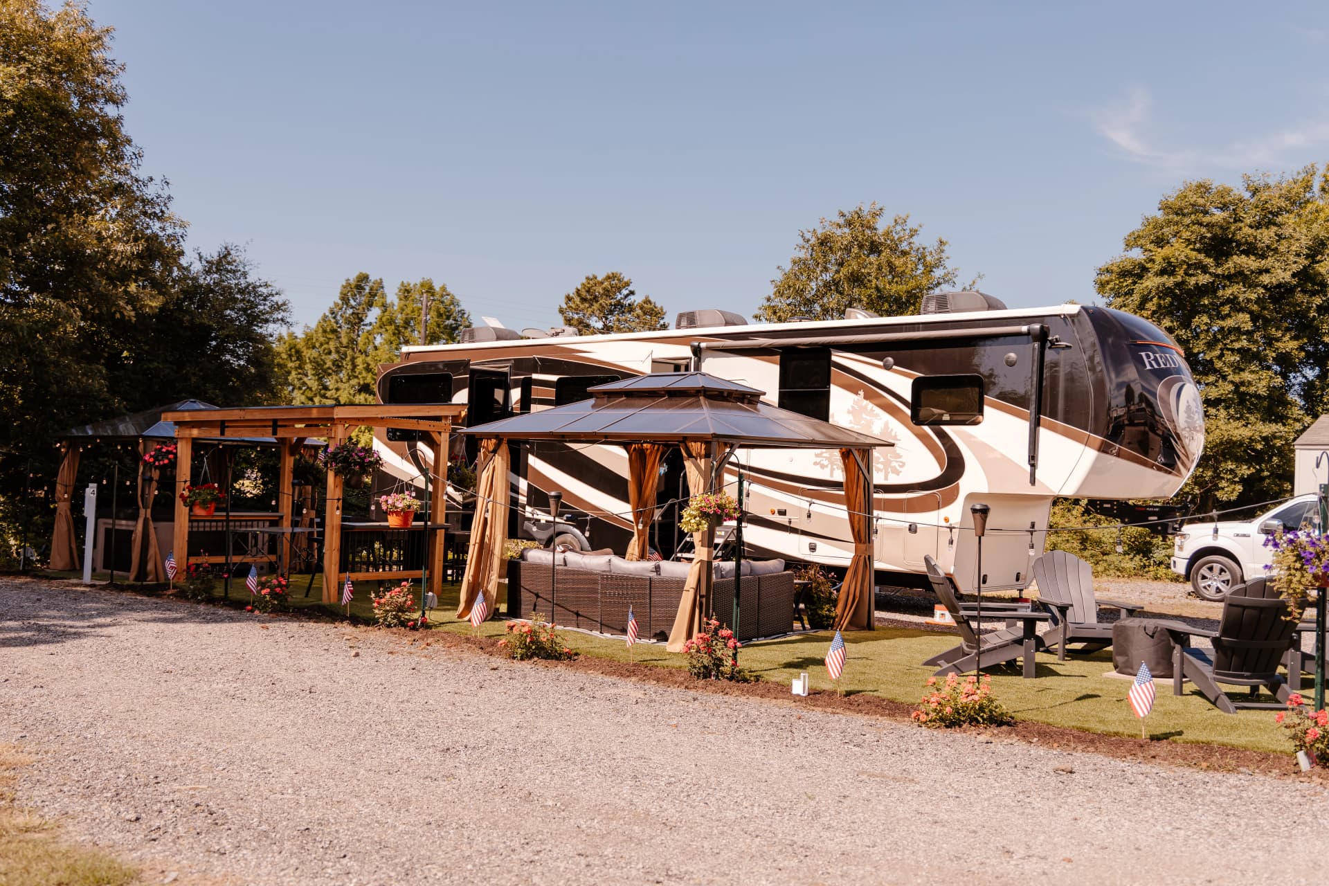 Pull through RV spot